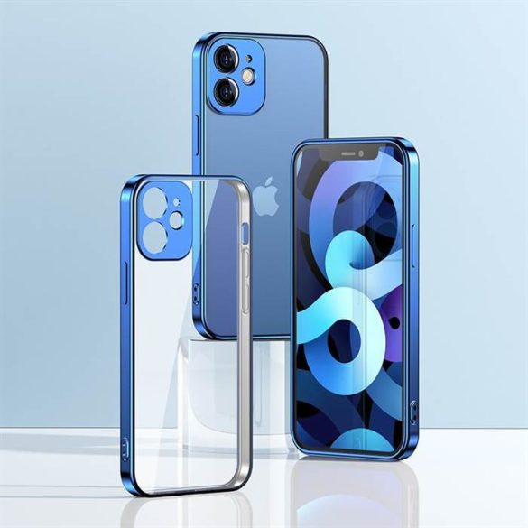 Joyroom New Beauty sorozat ultra vékony tok galvanizált váz iPhone 12 Pro fekete (JR-BP743)