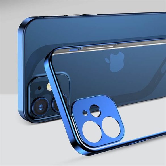 Joyroom New Beauty sorozat ultra vékony tok galvanizált váz iPhone 12 Pro kék (JR-BP743)