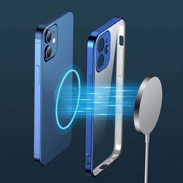 Joyroom New Beauty sorozat ultra vékony tok galvanizált váz iPhone 12 Pro Max kék (JR-BP744)