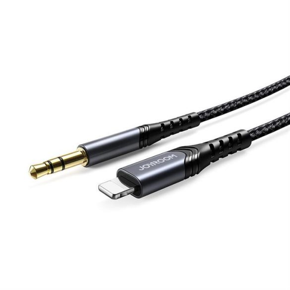 Joyroom sztereó audio AUX kábel 3,5 mm-es mini jack - Lightning iPhone IPAD 1 m fekete (SY-A02)