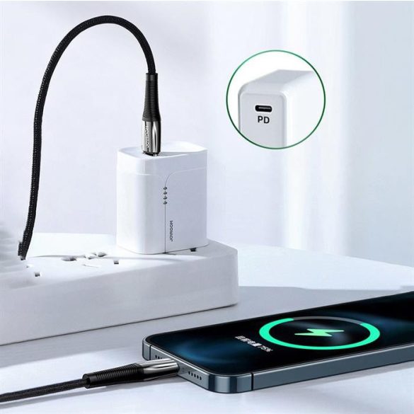 Joyroom USB type-c - Lightning Kábel Power Delivery 20W 2.4a 1.2m piros (S-1224K2 piros)