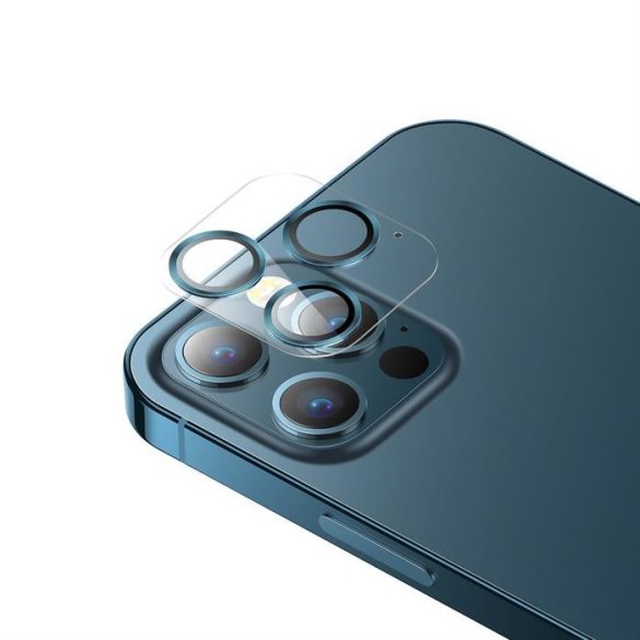 Joyroom Shining sorozat teljes lencsevédő kamera edzett üveg tempered glass iPhone 12 mini zöld (JR-PF686)