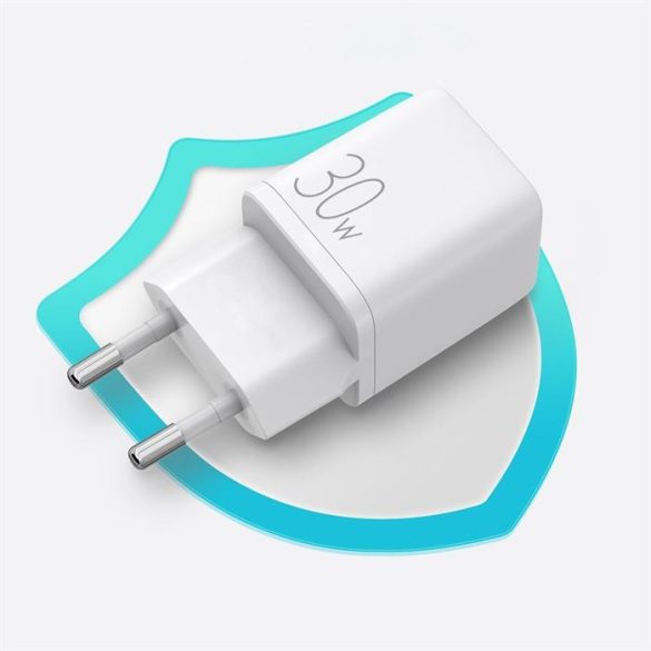 Joyroom fali gyors töltő (EU dugó) USB / USB Type-c 30W Power Delivery Quickcharge 3.0 AFC FCP White (L-QP303)