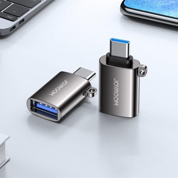 Joyroom USB 3.2 GEN 1 (apa) - USB type-c (anyai) adapter fekete (S-H151 fekete)