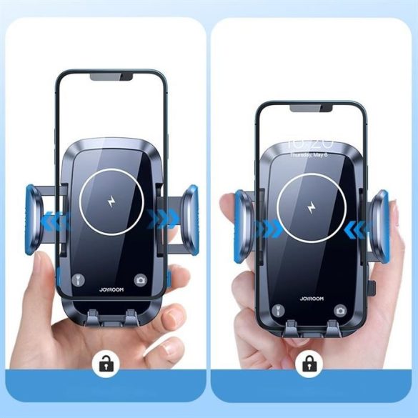 Joyroom vezeték nélküli töltő Autós tartó Phone Bracket Autós légbeömlőre rögzíthető Qi töltő 15 W fekete (JR-ZS241)