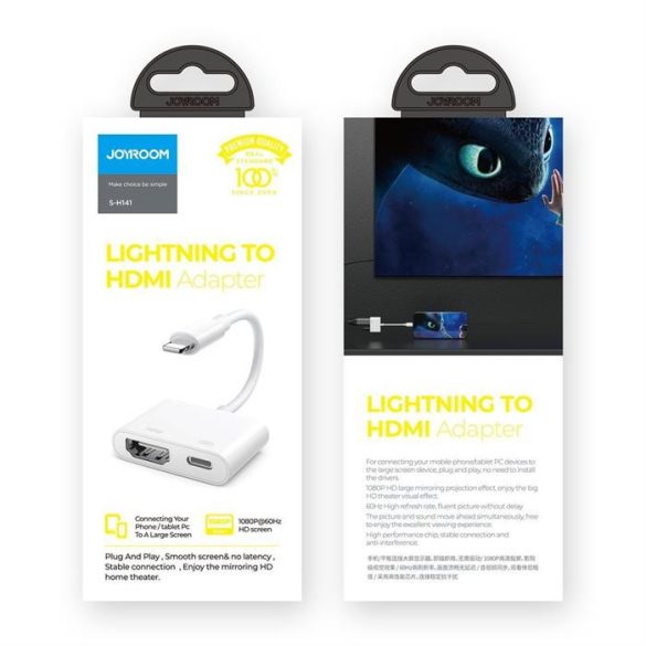 Joyroom S-H141 Lightning a HDMI adapter-fehérhez