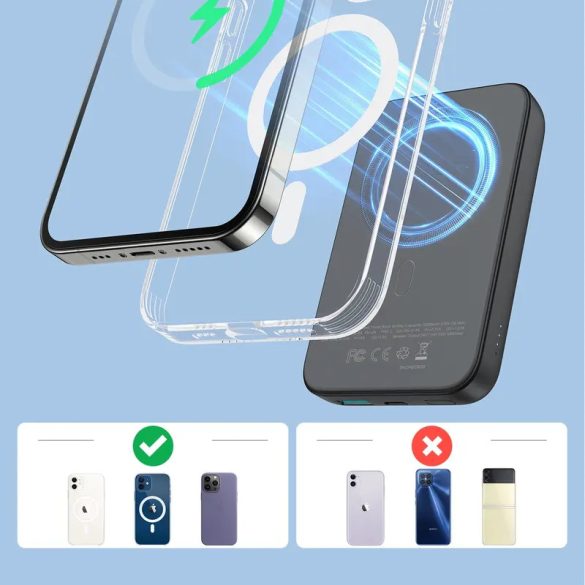 Joyroom JR-W020 MagSafe vezeték nélküli powerbank 20W 10000mAh - fekete