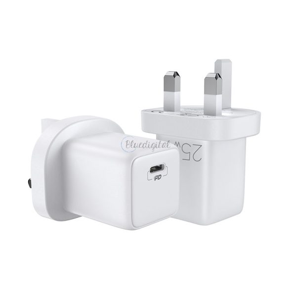 Joyroom gyors USB type-c fali töltő 25W 3A UK Plug fehér (L-P251)