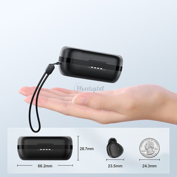 Joyroom TWS Bluetooth 5.1 300mAh vezeték nélküli fülhallgató fekete (JR-TL1 PRO)