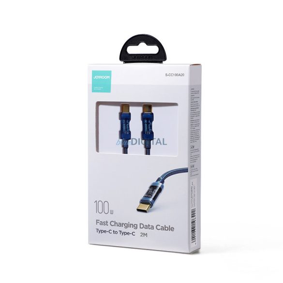 Joyroom kábel USB Type-C - USB Type-C 100W 2m kék (S-CC100A20)