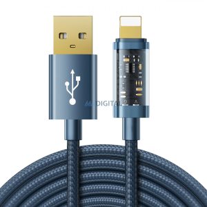 Joyroom USB kábel - Lightning töltéshez / adatátvitelhez 2,4A 20W 2m kék (S-UL012A20)