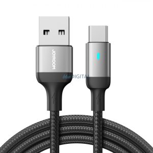 Joyroom USB kábel - USB C 3A gyorstöltéshez és adatátvitelhez A10 Series 1,2 m fekete (S-UC027A10)