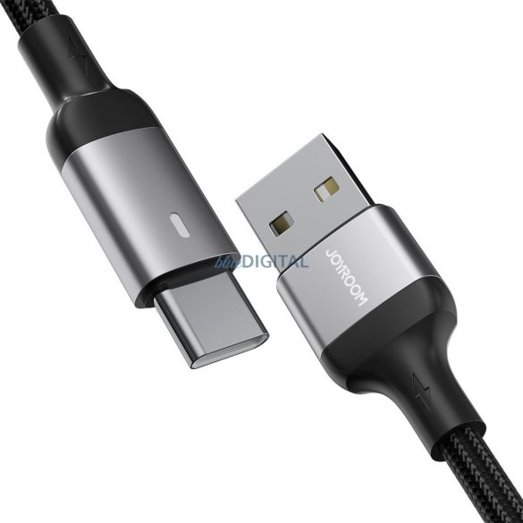 Joyroom USB kábel - USB C 3A gyorstöltéshez és adatátvitelhez A10 Series 1,2 m fekete (S-UC027A10)