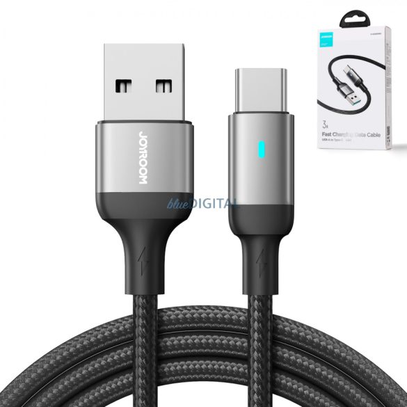 Joyroom USB kábel - USB C 3A gyorstöltéshez és adatátvitelhez A10 Series 1,2 m fekete (S-UC027A10)