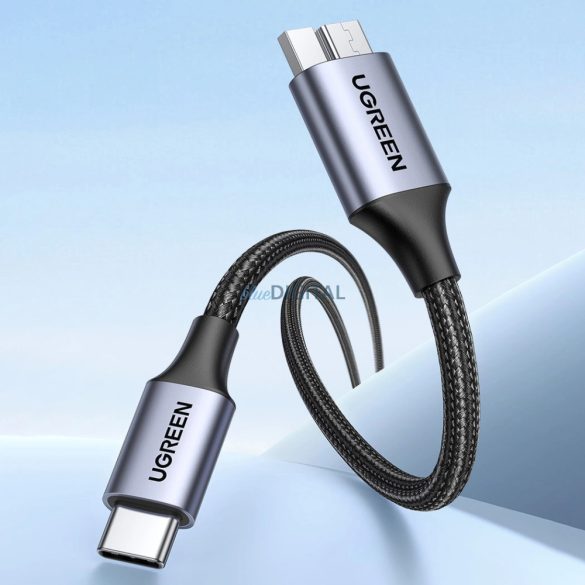 USB C / micro USB-B 3.0 kábel Ugreen US565 5Gb/s 3A 0.5m - szürke