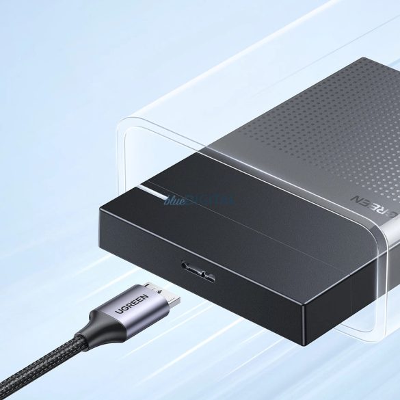 USB C / micro USB-B 3.0 kábel Ugreen US565 5Gb/s 3A 0.5m - szürke