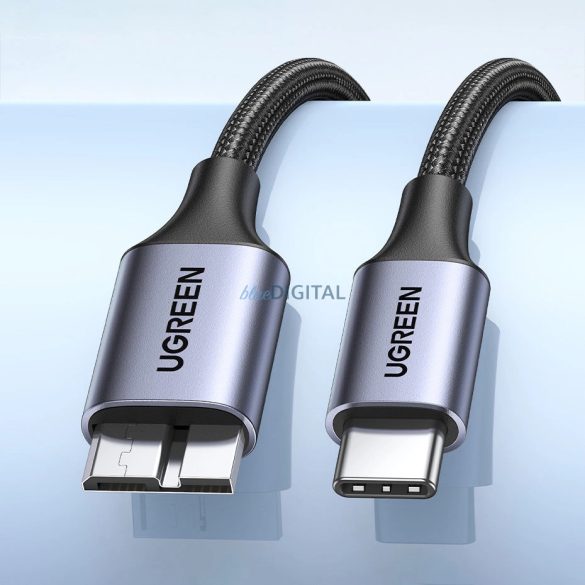 USB C / micro USB-B 3.0 kábel Ugreen US565 5Gb/s 3A 0.5m - szürke