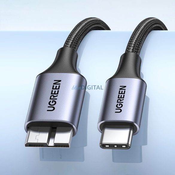 USB C / micro USB-B 3.0 kábel Ugreen US565 5Gb/s 3A 1m - szürke