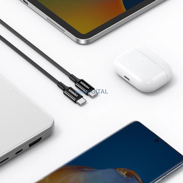 Ugreen US557 USB-C / USB-C PD kábel 100W 1m - fekete