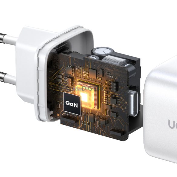 Gyorstöltő GaN 2 x USB-C 45W QC PD Ugreen CD294 - fehér