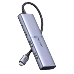   HUB USB-C - 2 x USB-A / 2 x USB-C 20 cm Ugreen CM473 - szürke