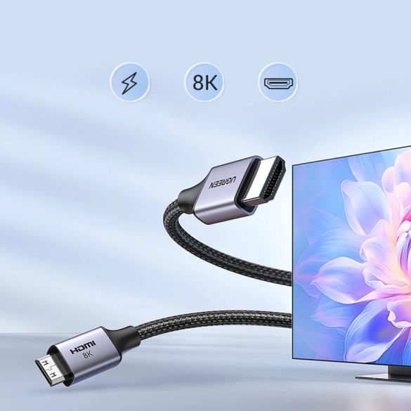 Ugreen HD163 mini HDMI / HDMI 2.1 kábel 8K 1m - szürke