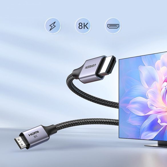 Mini HDMI kábel - HDMI Ugreen HD163 8K 2m - szürke