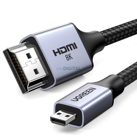 Micro HDMI adapter kábel - HDMI 2.1 8K 2m Ugreen HD164 - szürke