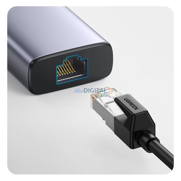 Multifunkcionális HUB 5in1 USB-C - HDMI 1.4 / 3 x USB-A / USB-C PD 100W Ugreen CM511 - szürke