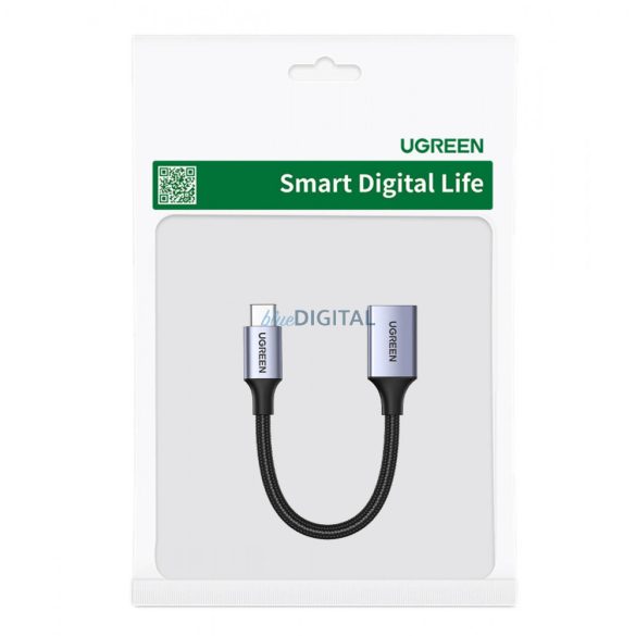 Ugreen OTG adapter kábel USB-C (male) - USB-A (female) 5Gb/s 0.15m fekete (US378)