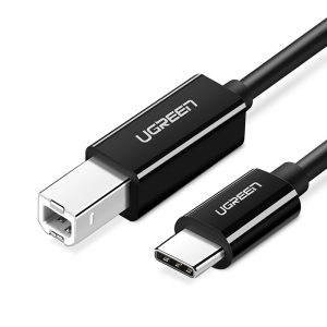 Ugreen US370 nyomtatókábel USB-C / USB-B 1m - fekete