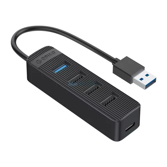 Orico TWU32-4A USB-A 3.1 hub / 1x USB-A 3.1 + 3x USB-A 2.0 + USB-C 5V/3A - fekete színben