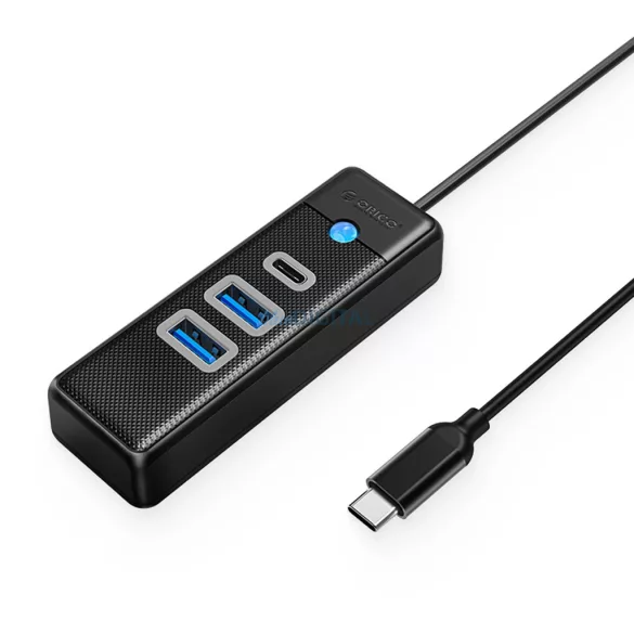 Orico PWC2U-C3 USB-C hub / 2x USB-A 3.0 + 1x USB-C 3.0 - Fekete