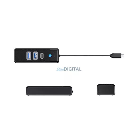 Orico PWC2U-C3 USB-C hub / 2x USB-A 3.0 + 1x USB-C 3.0 - Fekete
