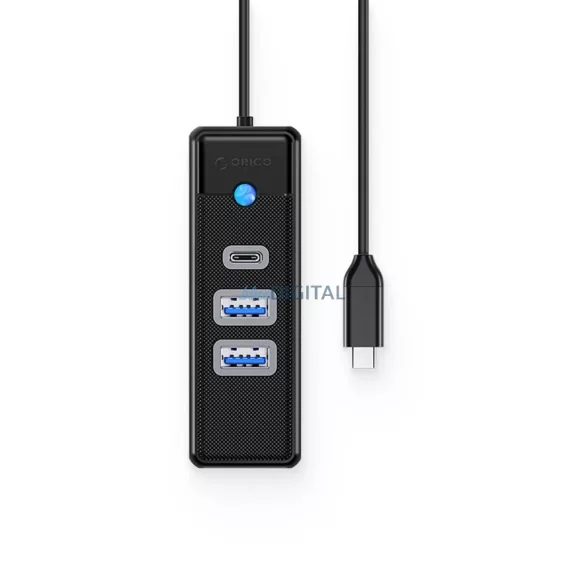 Orico PWC2U-C3 USB-C hub / 2x USB-A 3.0 + 1x USB-C 3.0 - Fekete