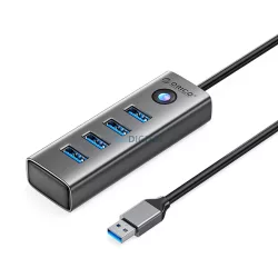Hub Orico PDD4U-U3 4x USB-A 3.0 - szürke