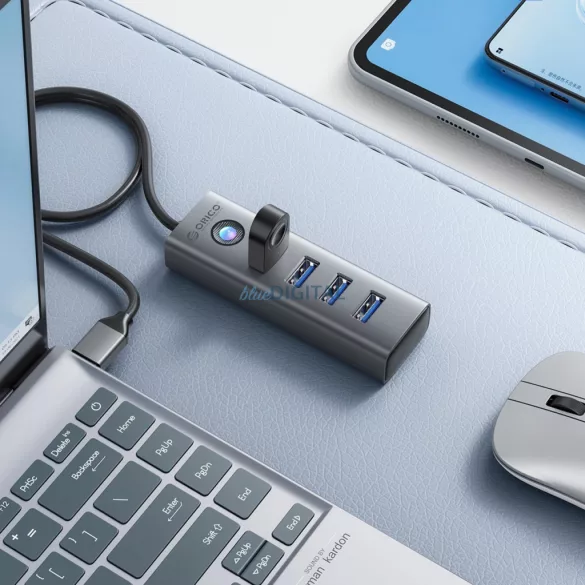 Hub Orico PDD4U-U3 4x USB-A 3.0 - szürke