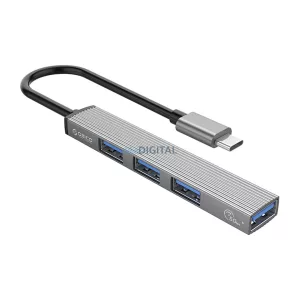 Orico AH-13 USB-C Hub dokkolóállomás 1x USB-A 3.0 + 3x USB-A 2.0 - szürke
