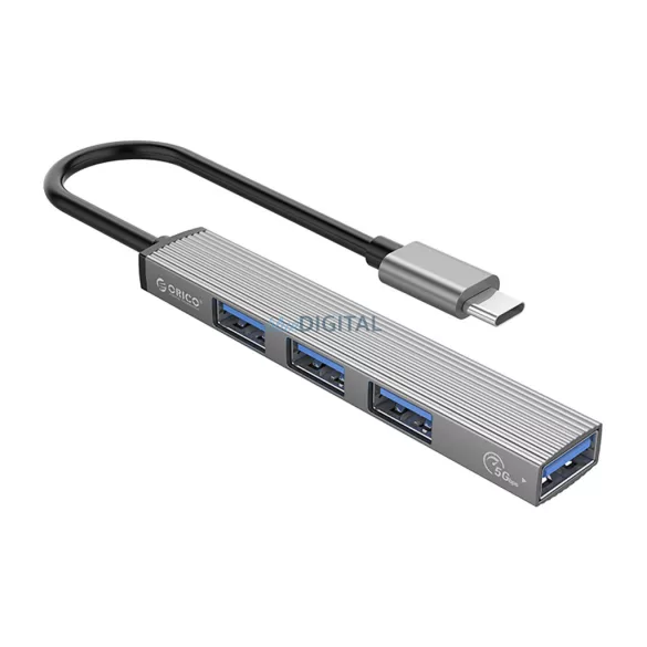 Orico AH-13 USB-C Hub dokkolóállomás 1x USB-A 3.0 + 3x USB-A 2.0 - szürke