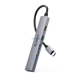   Orico YSB4-U2 USB-A/USB-C hub dokkolóállomás 2x USB-A 2.0 + 1x USB-A 3.0 + 1x USB-C 2.0 + 1x USB-C - Szürke