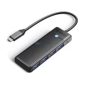 Orico PAPW4A-C3 USB-A hub dokkolóállomás 4x USB-A 3.0 - Fekete