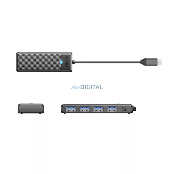 Orico PAPW4A-C3 USB-A hub dokkolóállomás 4x USB-A 3.0 - Fekete