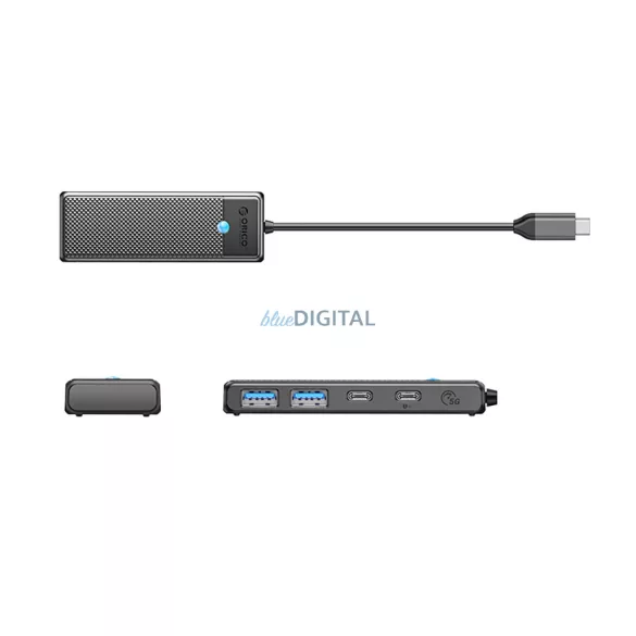 Hub USB-C Orico PAPW2AC-C3 dokkolóállomás 2x USB-A 3.0 + 2x USB-C 3.0 - fekete