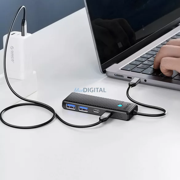 Hub USB-C Orico PAPW2AC-C3 dokkolóállomás 2x USB-A 3.0 + 2x USB-C 3.0 - fekete