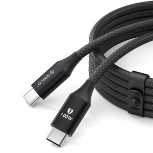 Orico CDX Type-C - Type-C kábel 100W 5A 1m - fekete
