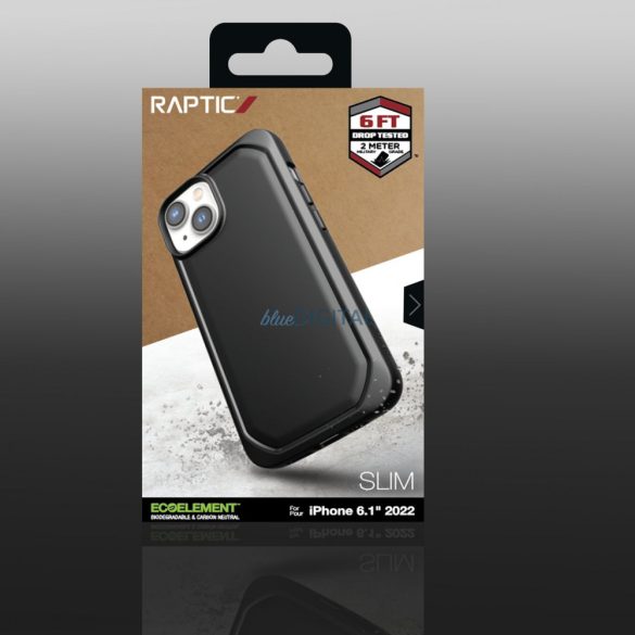 Raptic Slim tok iPhone 14 hátlap fekete