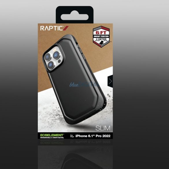 Raptic Slim tok iPhone 14 Pro hátlap fekete