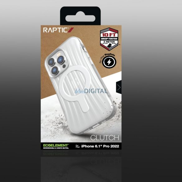 Raptic Clutch Case iPhone 14 Pro tok MagSafe hátlapi átlátszó borítással