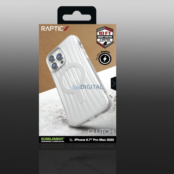 Raptic Clutch Case iPhone 14 Pro Max tok MagSafe hátlappal átlátszó