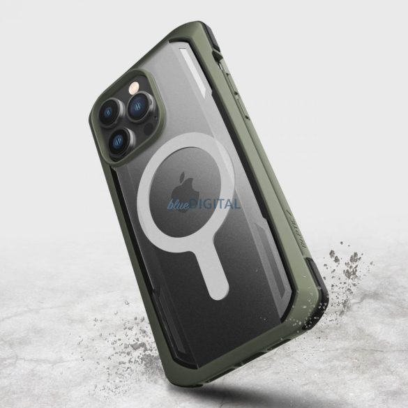 Raptic Secure Case iPhone 14 Pro tok MagSafe páncélozott borítással zöld